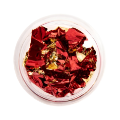 Fólie na nehty, červená/zlatá