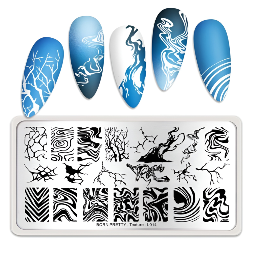BORN PRETTY Texture L014 - plantillas para uñas