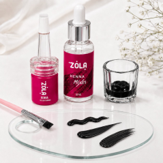 ZOLA Dark Brown Sada na barvení obočí hennou, tmavě hnědá
