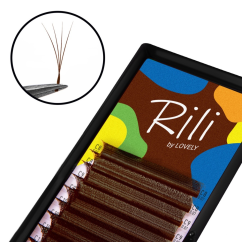 RILI Narrow Volume Dark Brown Ресницы 4D D 0,07 микс 8-14 мм