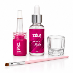 ZOLA Dark Brown Kit de henna para colorear las cejas