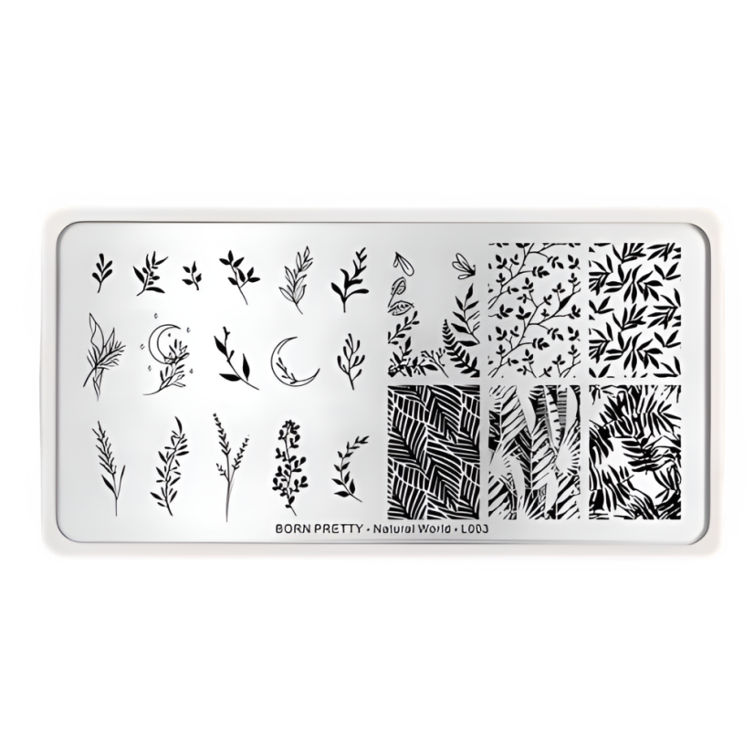BORN PRETTY Natural world L003 - plantillas para uñas