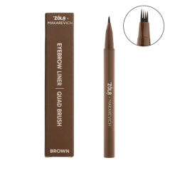 ZOLA x MAKAREVICH Tužka-liner na obočí s quad-štětcem Brown