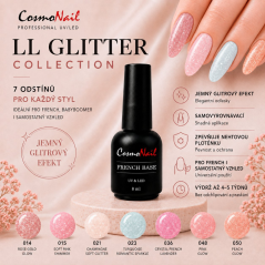 COSMONAIL French Base LL Glitter Champagne Glow 021, 8 ml