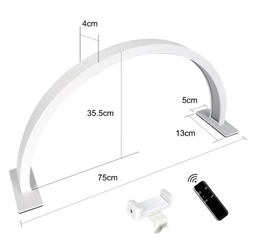 MOON Stolní kosmetická lampa 120X LED, bílá