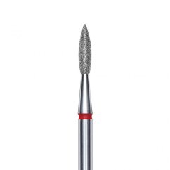 STALEKS Diamantová fréza 21/8, červená, ostrý plamen, FA11R021/8