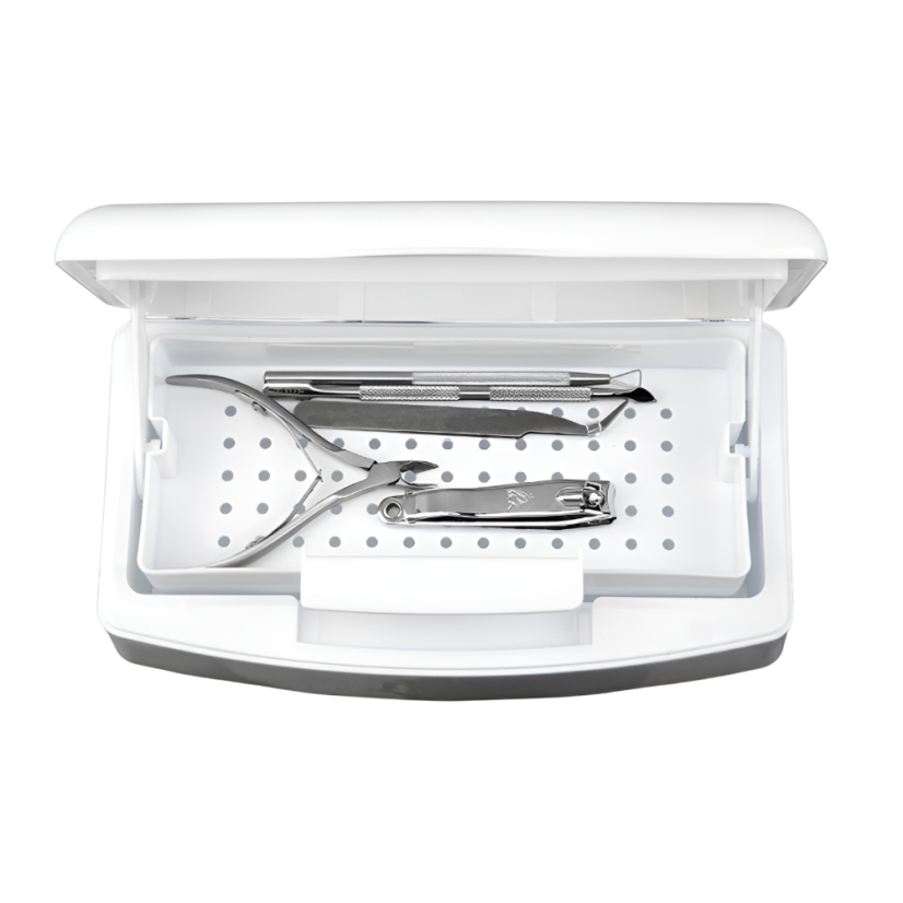 Caja de desinfección con ventana