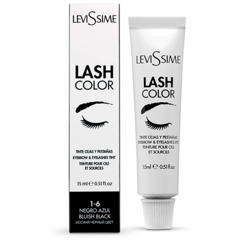 LEVISSIME Lash Color - tinte para pestañas y cejas azul-negro, 15 ml