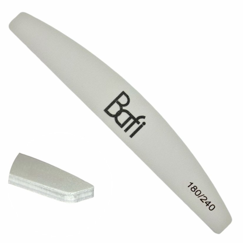 BAFI - Premium disposable nail file 180/240 - crescent