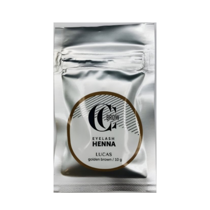 LUCAS COSMETICS Golden brown Henna na řasy a obočí 10 g, sáček