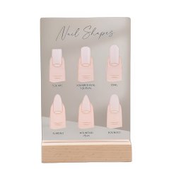 Minimalistický akrylový stojánek Nail Shapes