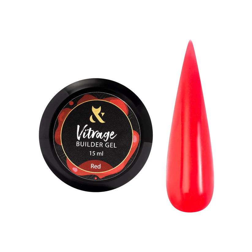 F.O.X - builder gel Vitrage red, 15 ml
