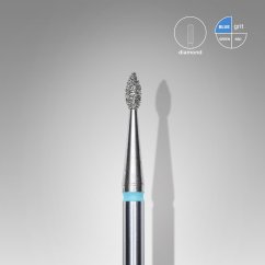 STALEKS Fréza diamantová modrá 1,6 mm, kapka, FA40B016/4