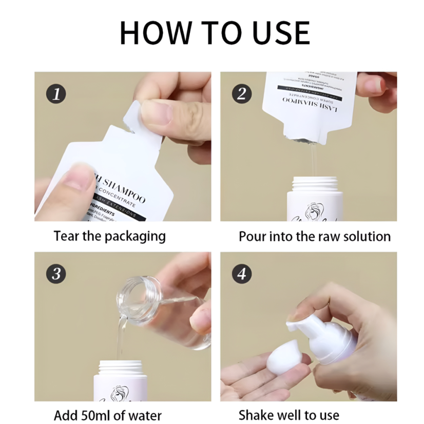 GLAMLASH - sada dávkovač a šampon 5 ml x 5 ks