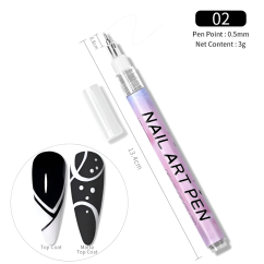 BORN PRETTY Tužka na nail art, bílá