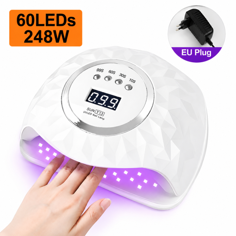 BAFI SUN Y13 UV/LED  Lámpara UV/LED para uñas  248 W, 60 LED, Blanca