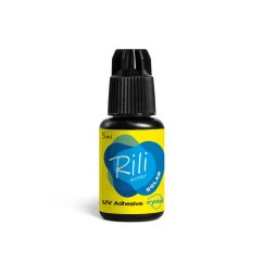 RILI Solar Crystal - Adhesivo transparente UV para pestañas, 5 ml