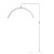 MOON Lámpara cosmética de pie 71 cm LED, blanca,
