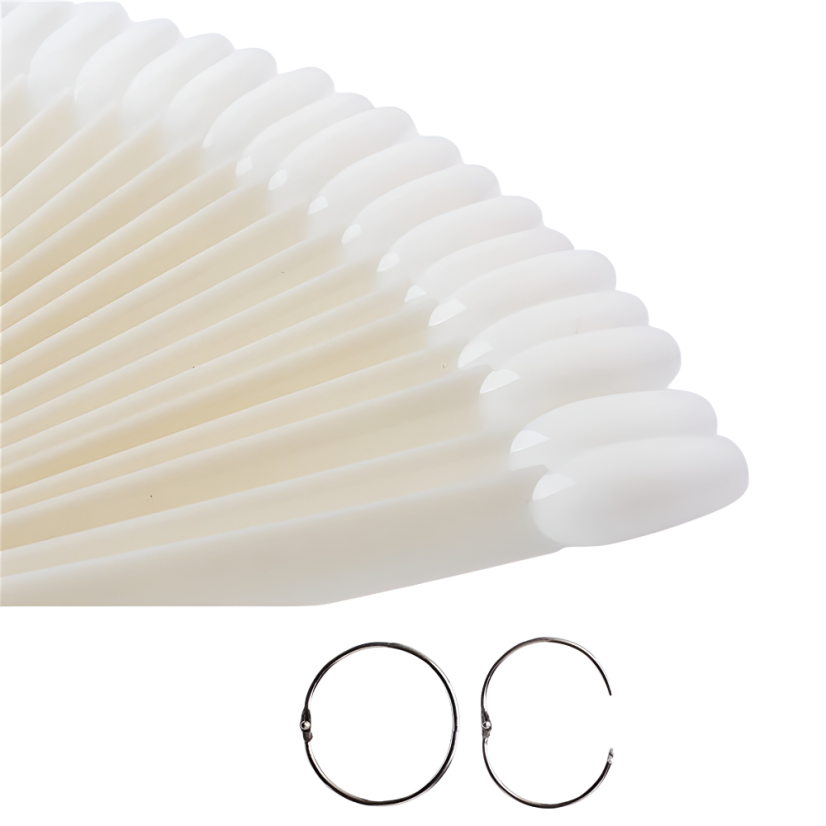 BAFI Muestras de esmalte de gel ovaladas, lechosas, 50 unid.