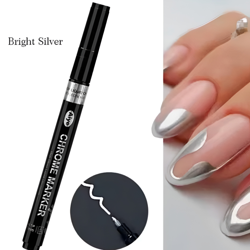 BORN PRETTY Bright silver - metalické graffiti pero