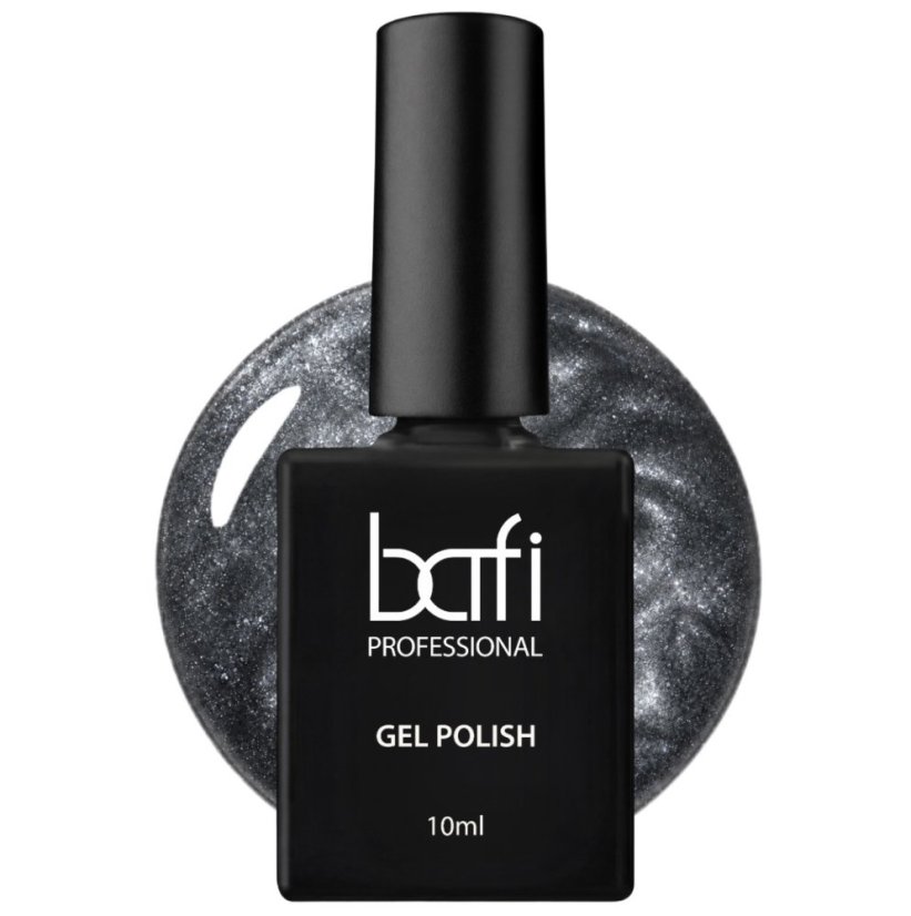 BAFI Gel Polish Silk Cat 06 Midnight Silver, 10 ml