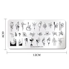NICOLE DIARY Plantillas para uñas - 274