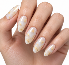 COSMONAIL  Gel lak Milky Flakes 002 Golden Veil, 8 ml