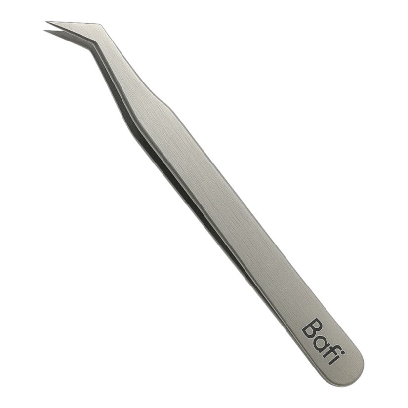 BAFI Professional Eyelash Tweezers 45° - curved