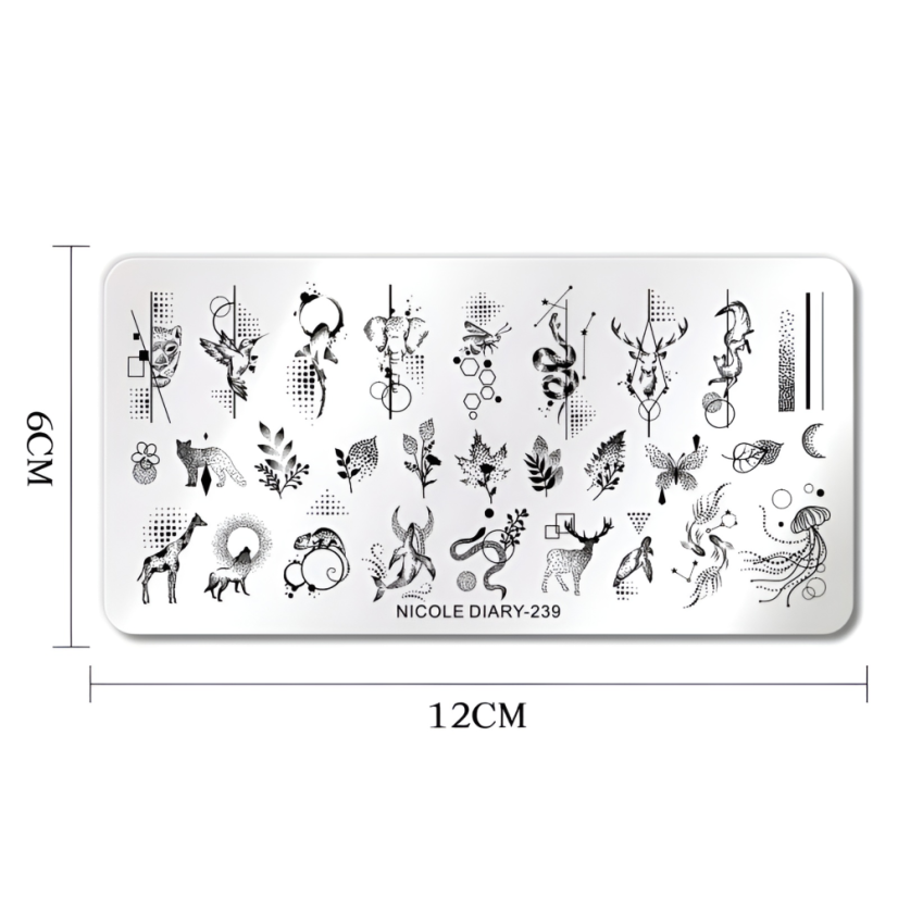 NICOLE DIARY Plantillas para uñas - 239