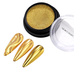 NICOLE DIARY Solid chrome 3 - Chromový pigment na nehty se zrcadlovým efektem