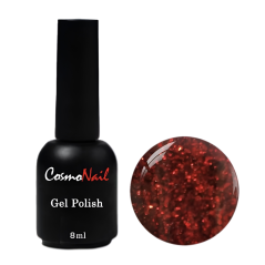 COSMONAIL Gel Polish Red Glitter 001, 8 ml