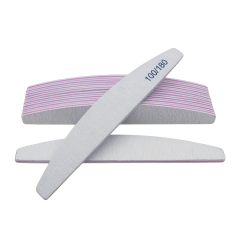 Пилка  для ногтей 100/180, полумесяц, набор 25 штук