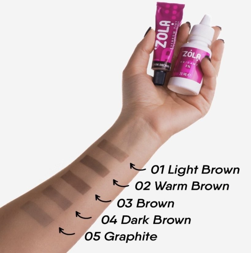 ZOLA Light Brown Sada na barvení obočí (světle hnědá)