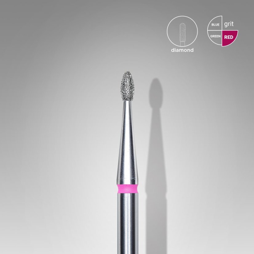 STALEKS - fresa de diamante riñón redondeado, blanda, 1,6/3,4 mm