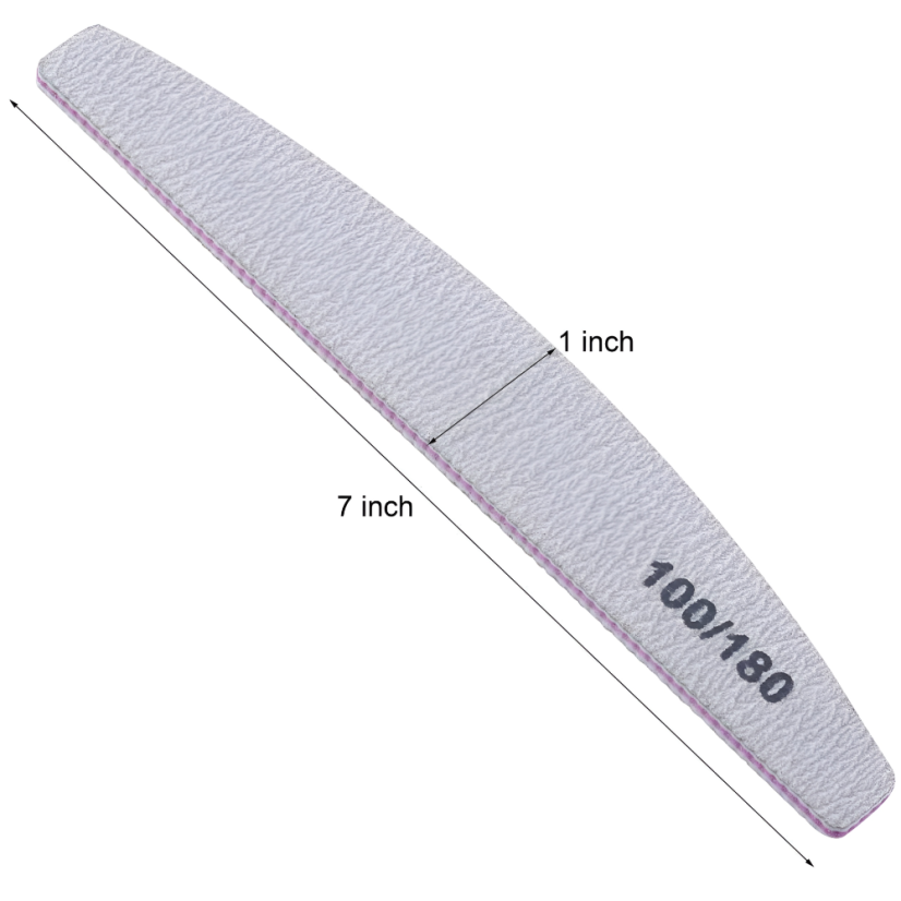 Pilník půlměsíc 100/180, sada 25  kusů