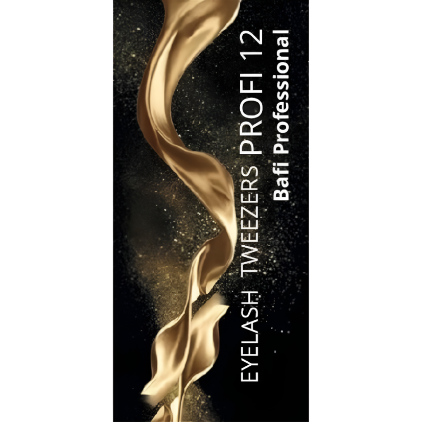 BAFI Pinzas profesionales para pestañas PROFI 11 - Curvadas a 45°