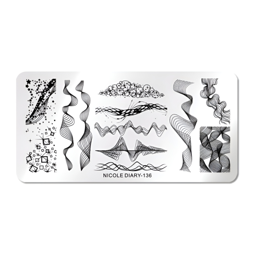 NICOLE DIARY Plantillas para uñas - 136