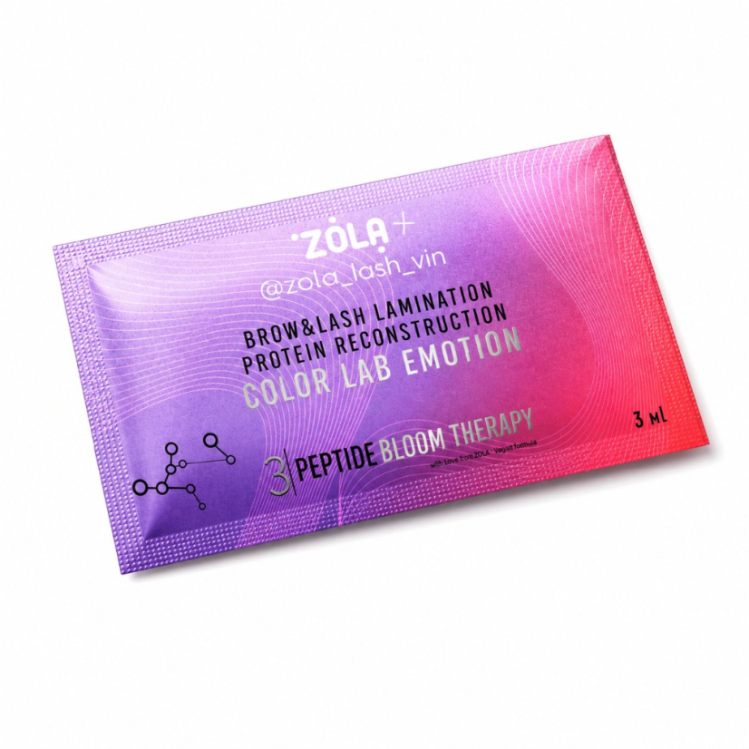 ZOLA Color Lab Emotion Peptide Bloom Therapy 03 Laminace řas a obočí, sáčky 3x1 ml