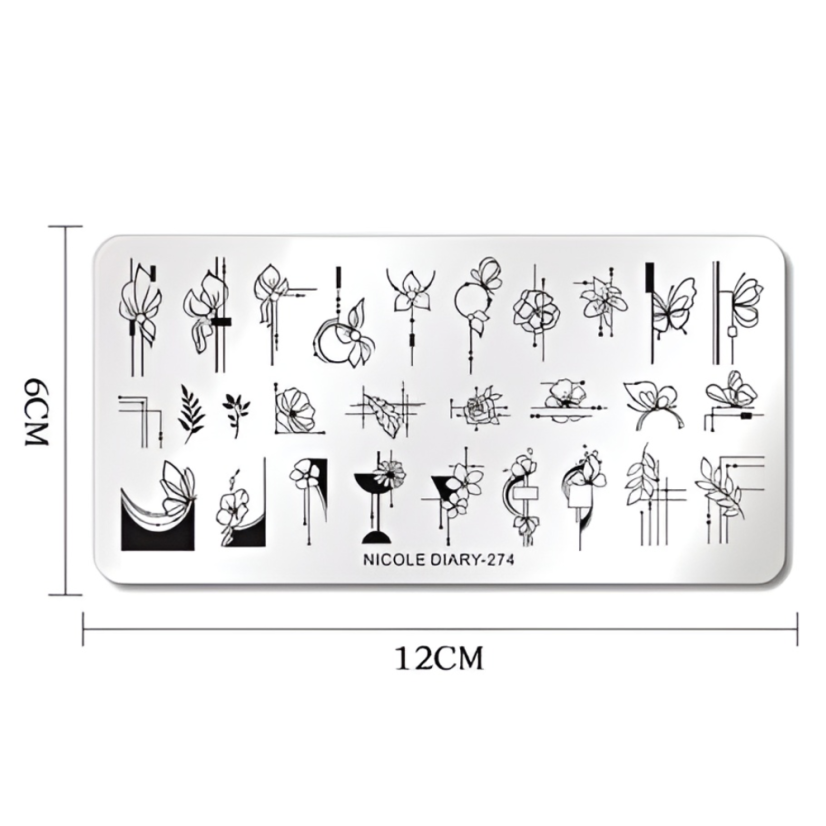 NICOLE DIARY Plantillas para uñas - 274