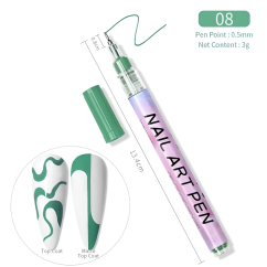 BORN PRETTY Tužka na nail art, zelená