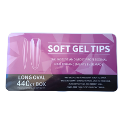 Puntas de gel Ovaladas largas, 440 unid.