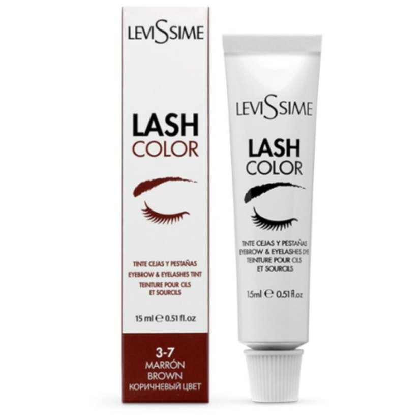 LEVISSIME Lash Color - barva na řasy a obočí hnědá, 15 ml