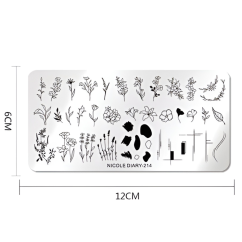 NICOLE DIARY Plantillas para uñas - 214