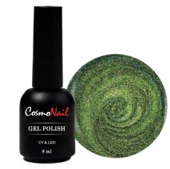 CosmoNail Gel Polish VIP 5D Cat 006 Electric Green, 8 ml