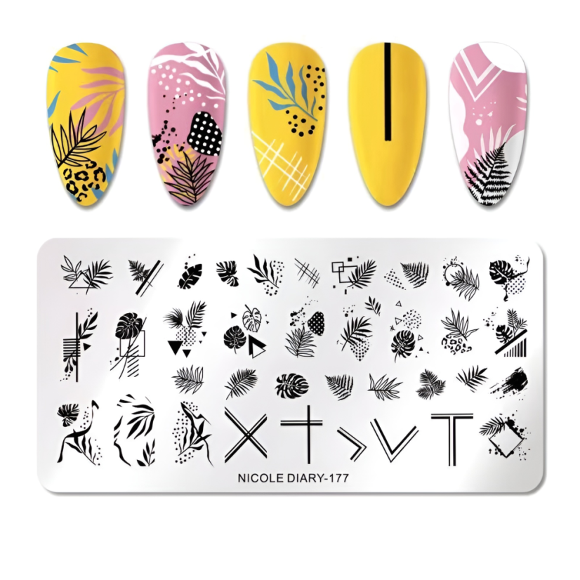 NICOLE DIARY Plantillas para uñas - 177