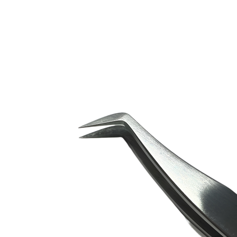BAFI Professional Eyelash Tweezers 45° - curved