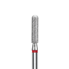 STALEKS – Fresa de diamante, cilindro redondeado, roja 25/10, FA30R025/10