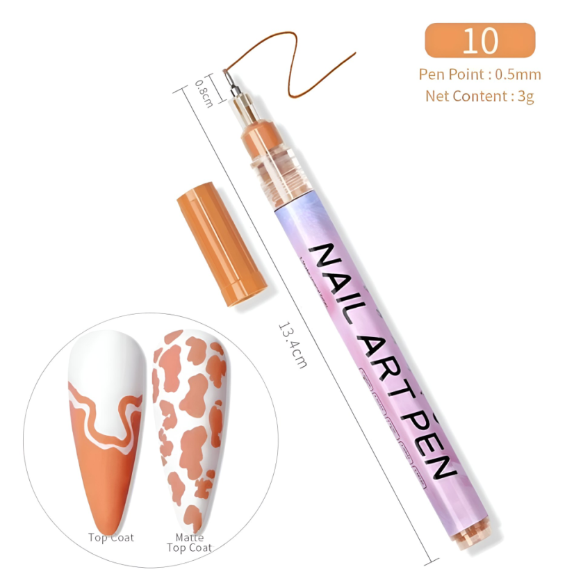 BORN PRETTY Lápiz para nail art, naranja