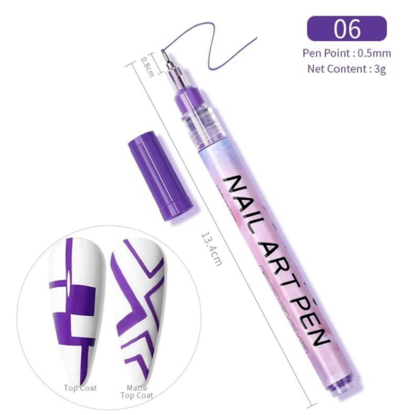 BORN PRETTY - marcador de manicura, morado
