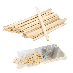 ITALWAX Depilační sada – filmový vosk White Chocolate 200 g + tenké špachtle 100 ks